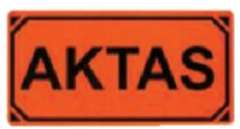 Varningsetikett AKTAS